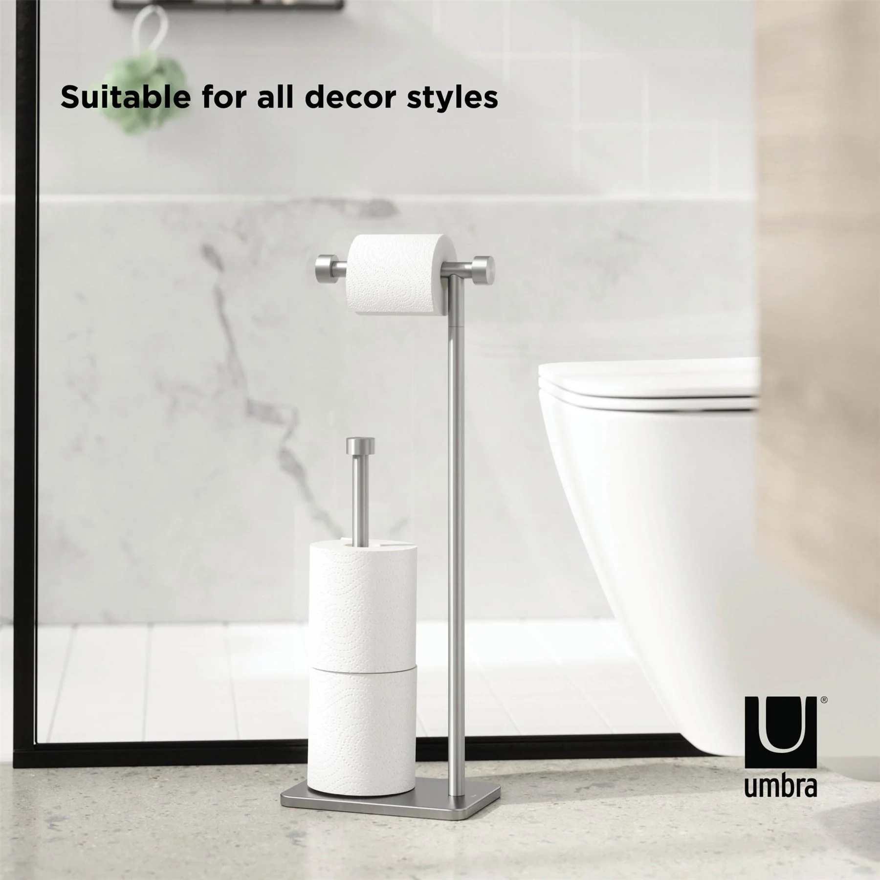 Umbra Cappa Free Standing Toilet Paper Holder & Reserve - Image 3