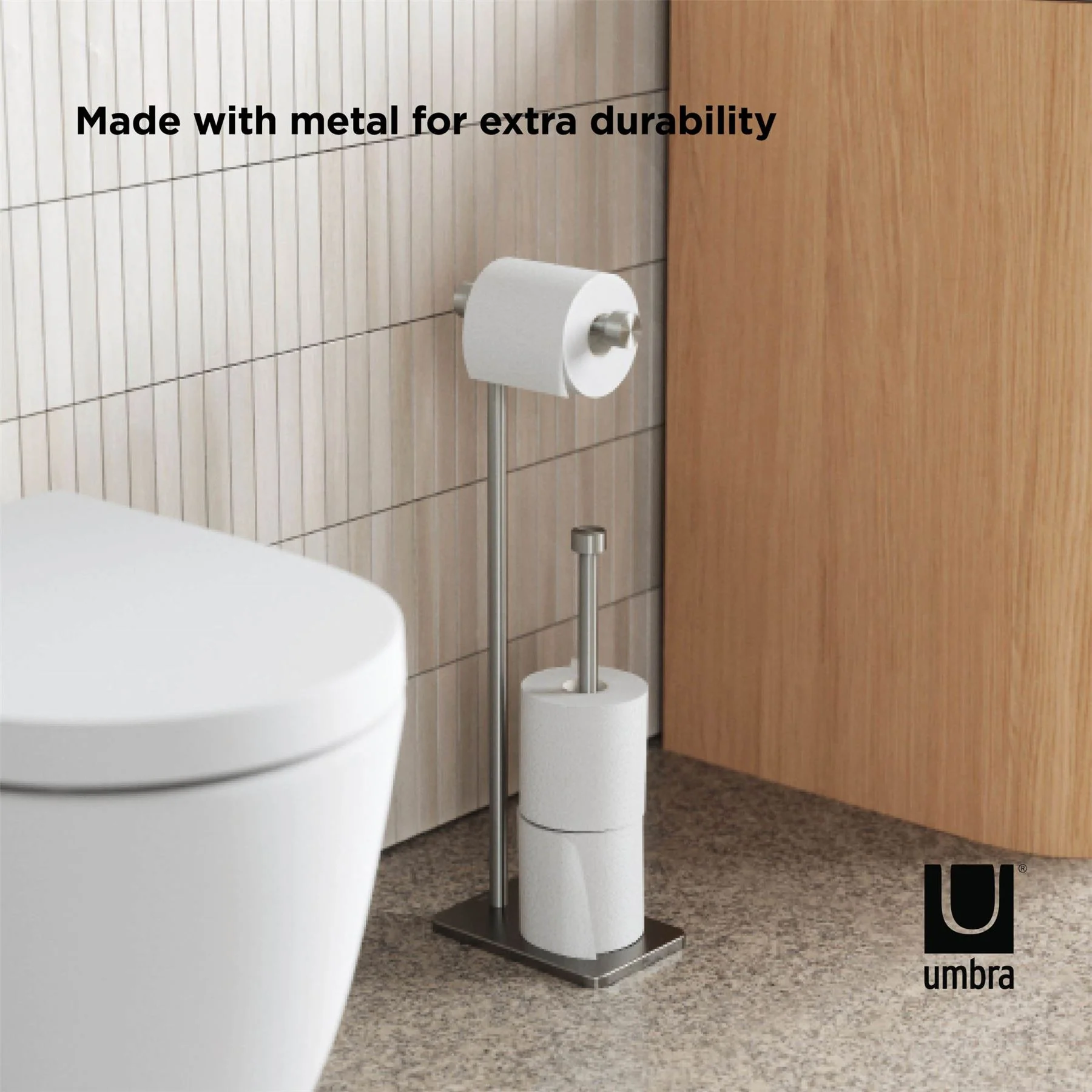 Umbra Cappa Free Standing Toilet Paper Holder & Reserve - Image 4