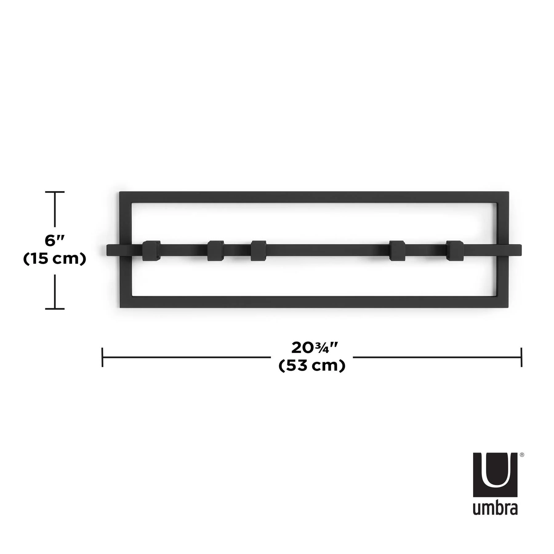 Umbra Cubiko 5 Hook Wall Mounted Coat Rack - Image 17