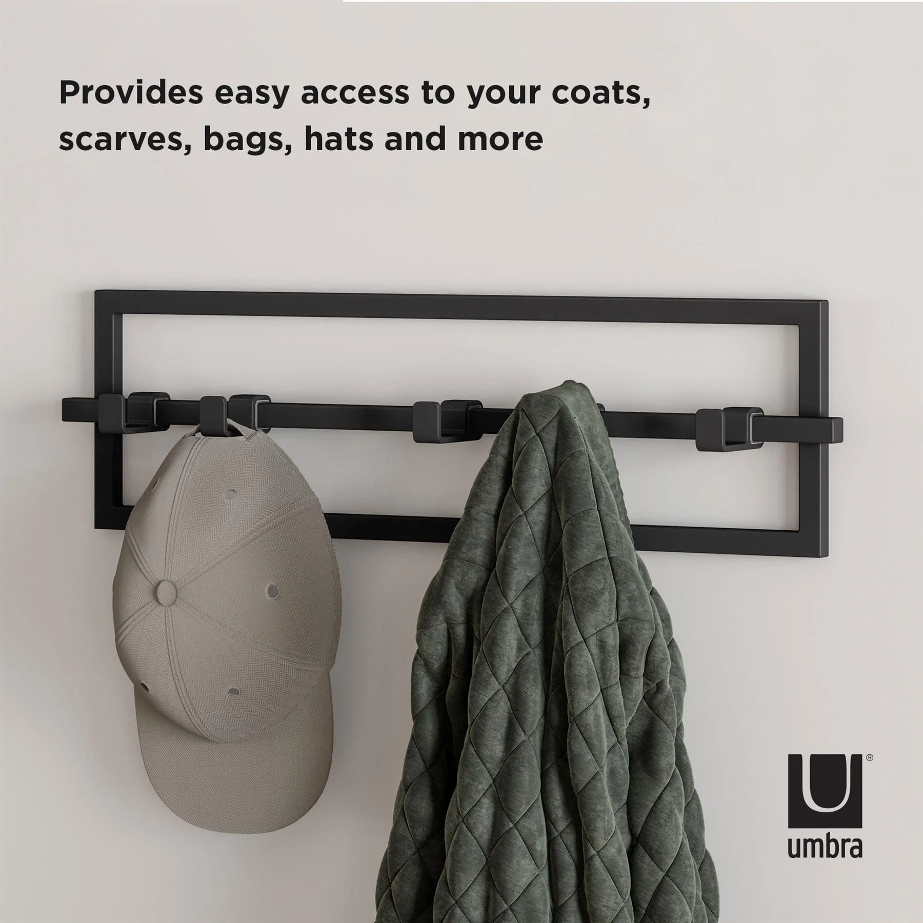 Umbra Cubiko 5 Hook Wall Mounted Coat Rack - Image 20