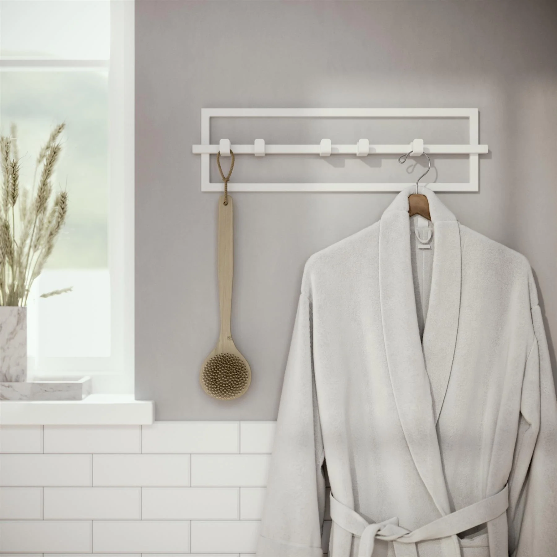 Umbra Cubiko 5 Hook Wall Mounted Coat Rack - Image 6