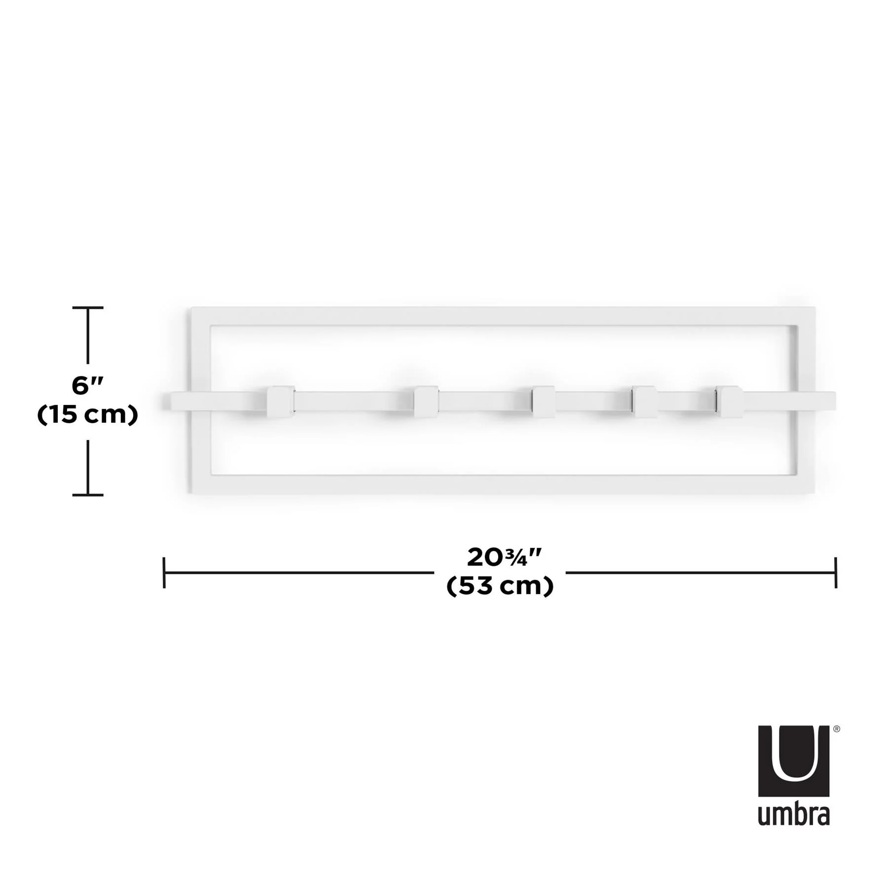 Umbra Cubiko 5 Hook Wall Mounted Coat Rack - Image 7