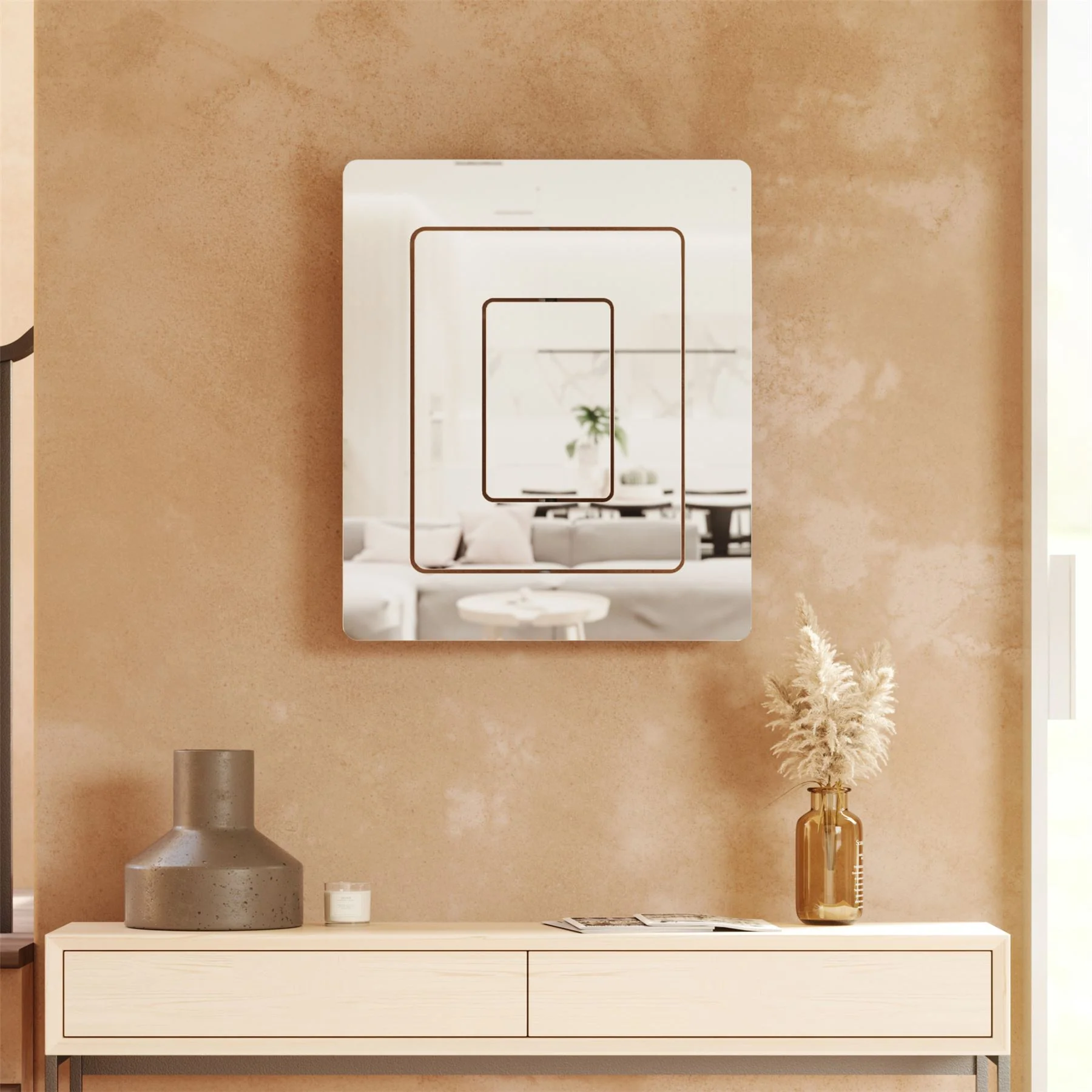 Umbra Echo Pivot Wall Mirror 64x54cm Clear - Image 5