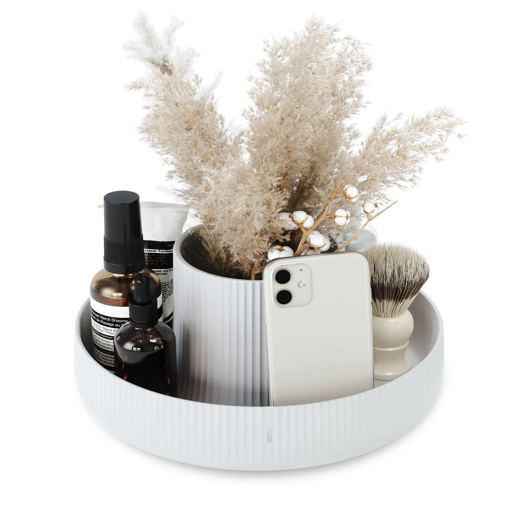 Umbra Fountain White Ceramic Planter
