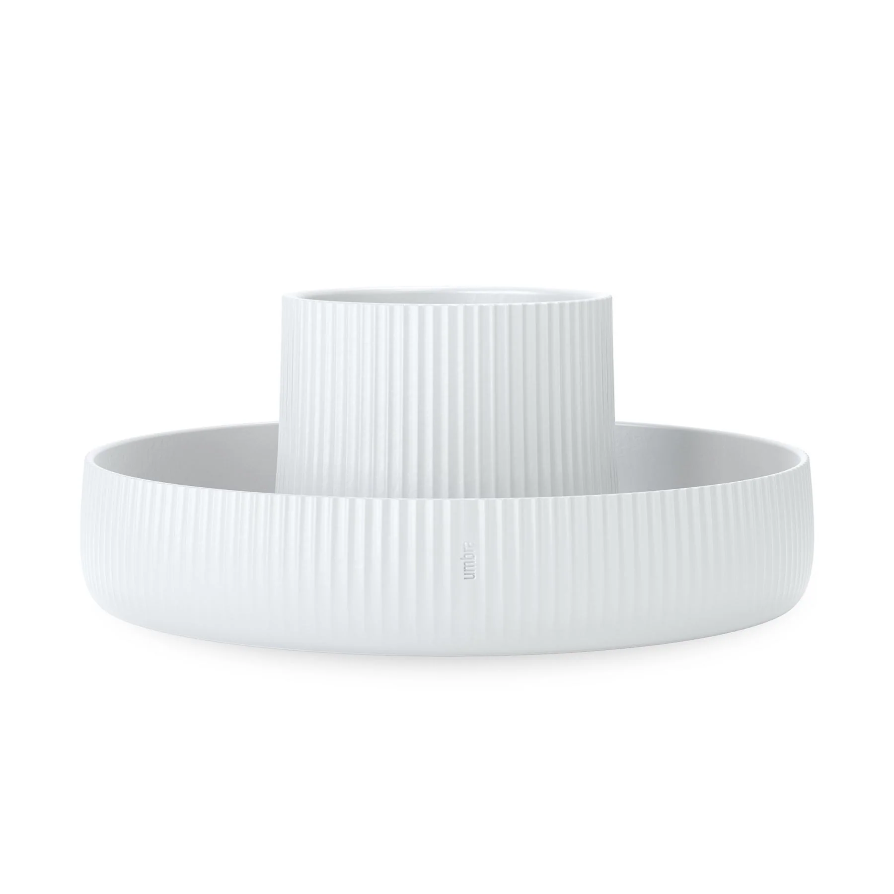 Umbra Fountain White Ceramic Planter - Image 5