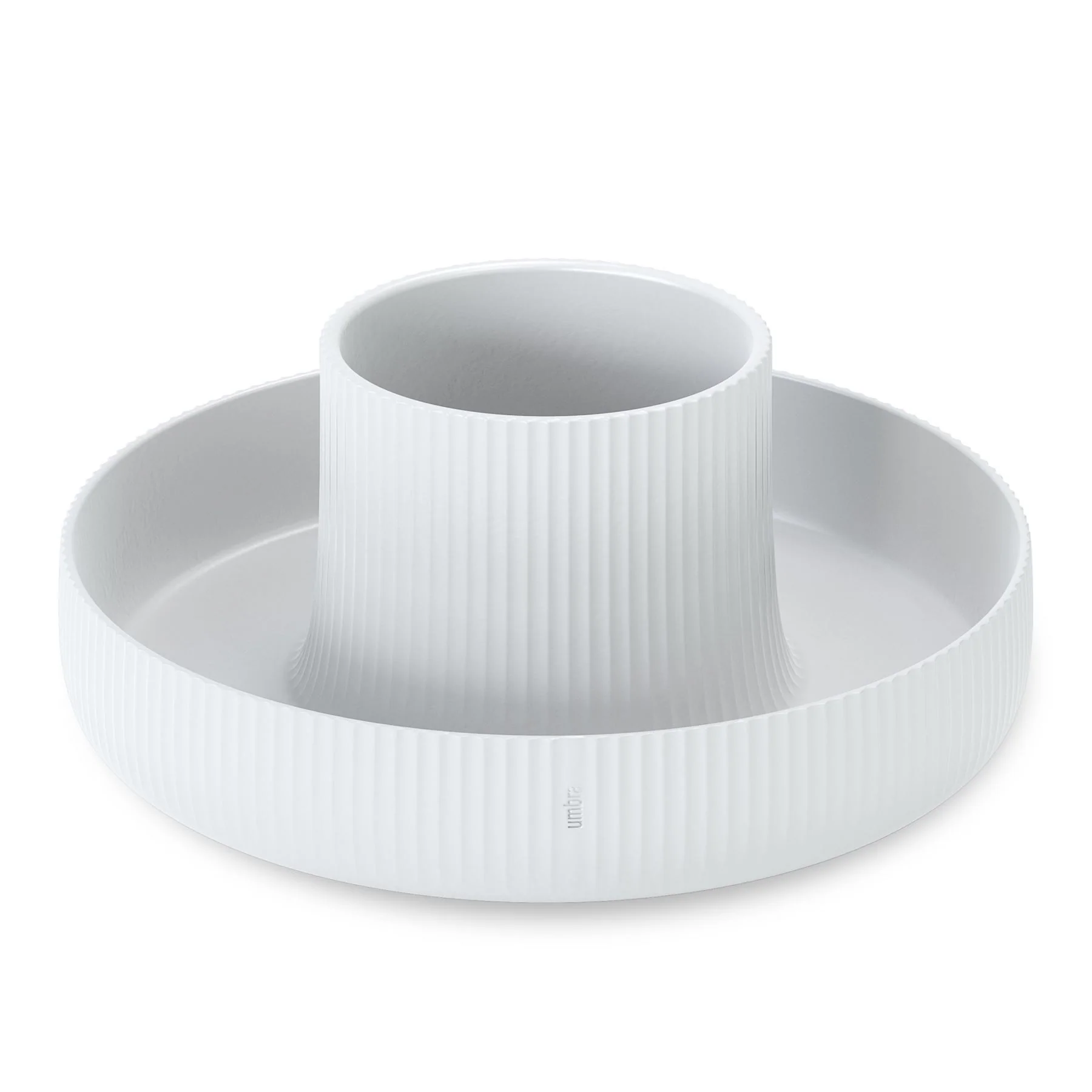 Umbra Fountain White Ceramic Planter - Image 6