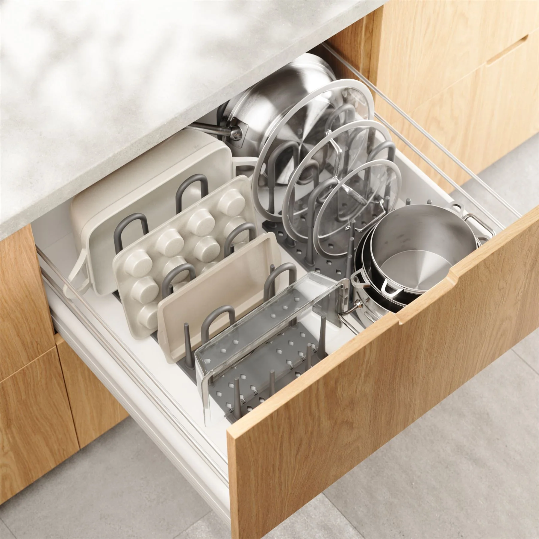 Umbra Peggy Cookware Kitchen Organiser Charcoal - Image 3