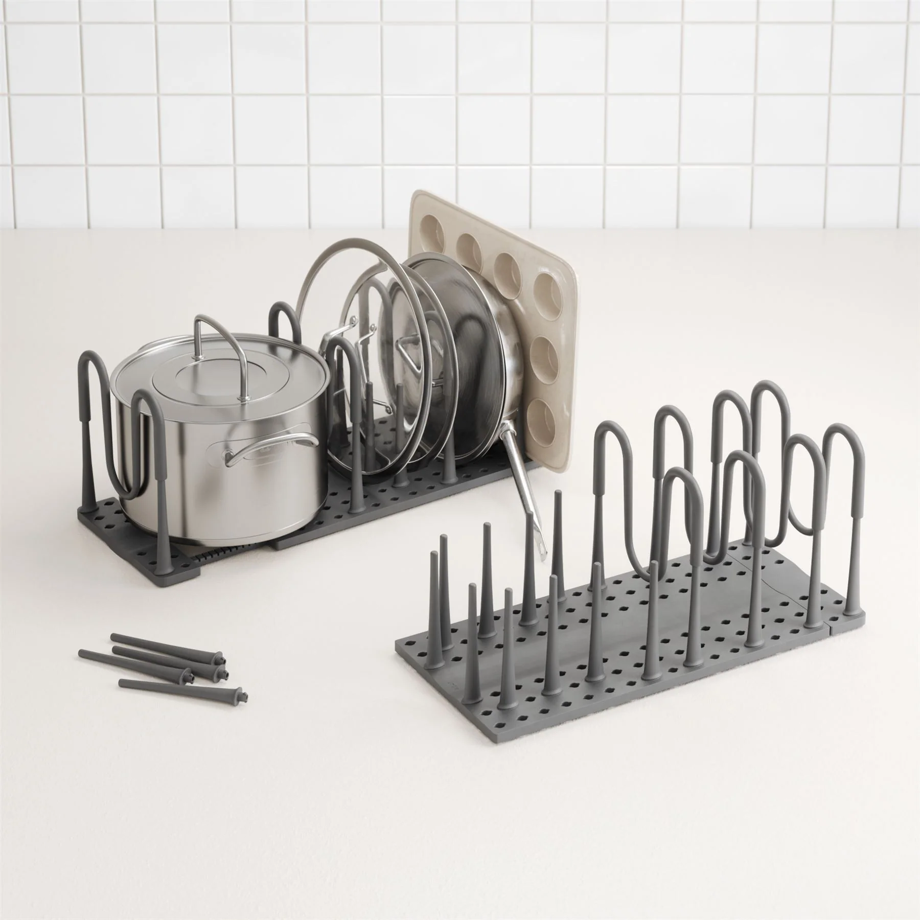 Umbra Peggy Cookware Kitchen Organiser Charcoal - Image 4