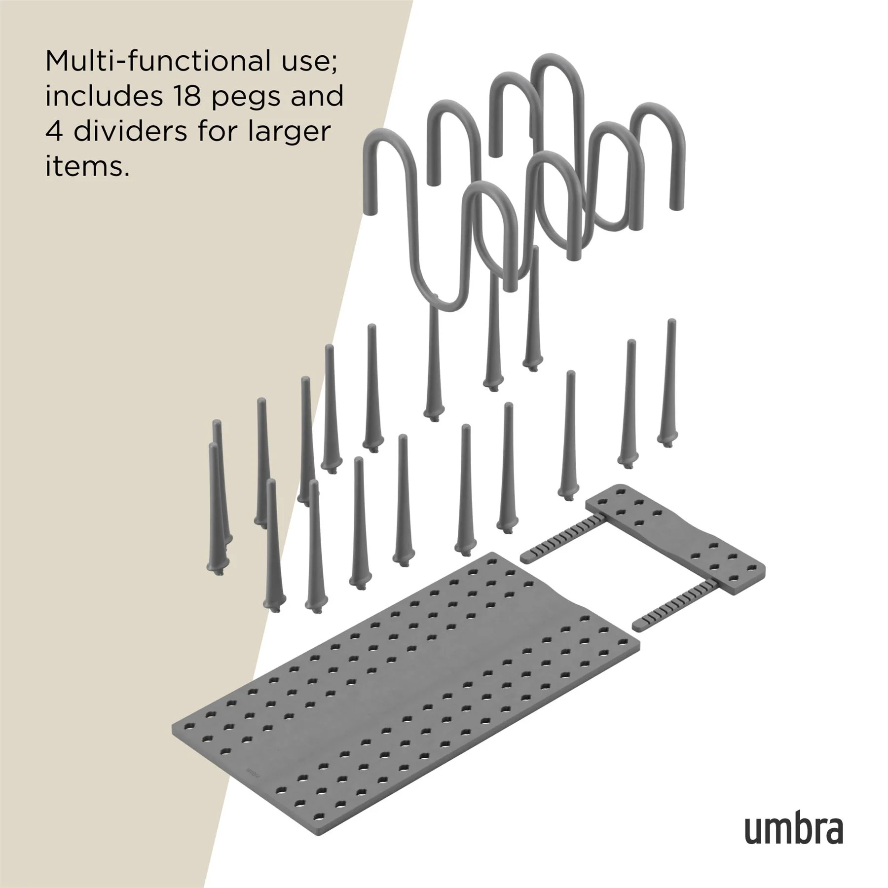 Umbra Peggy Cookware Kitchen Organiser Charcoal - Image 7
