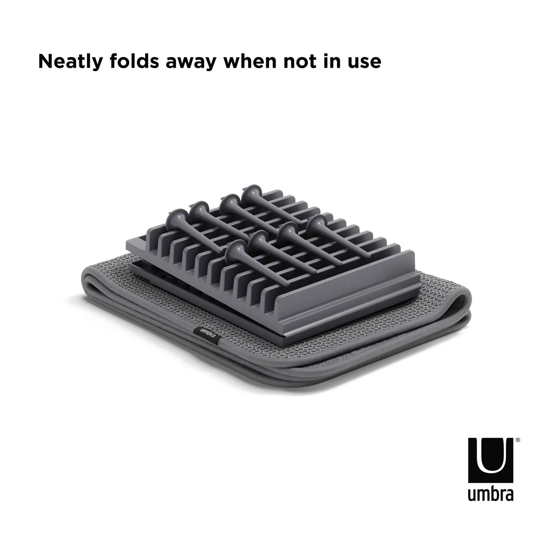 Umbra Udry Pack Away Dishrack with Drying Mat - Image 16