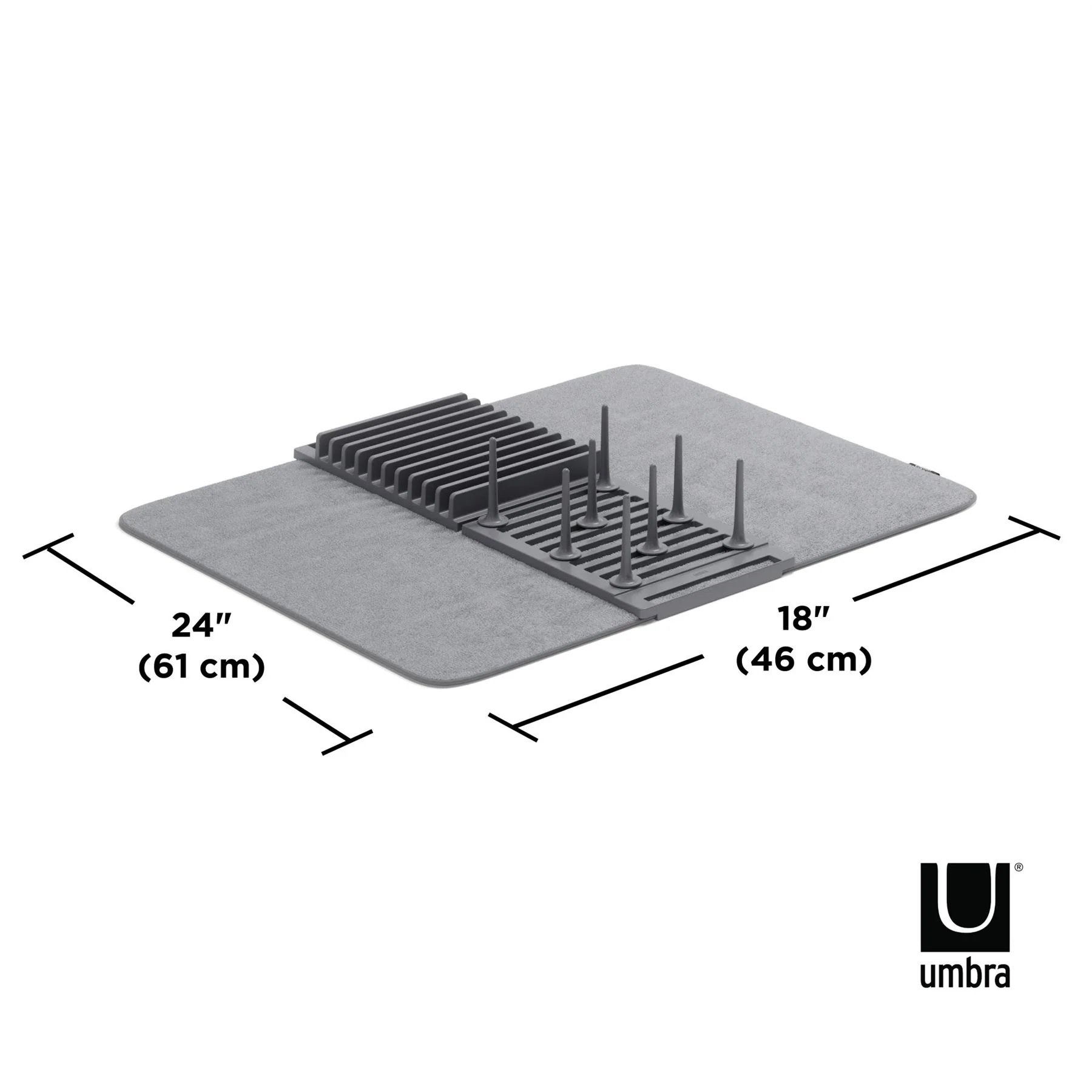 Umbra Udry Pack Away Dishrack with Drying Mat - Image 21