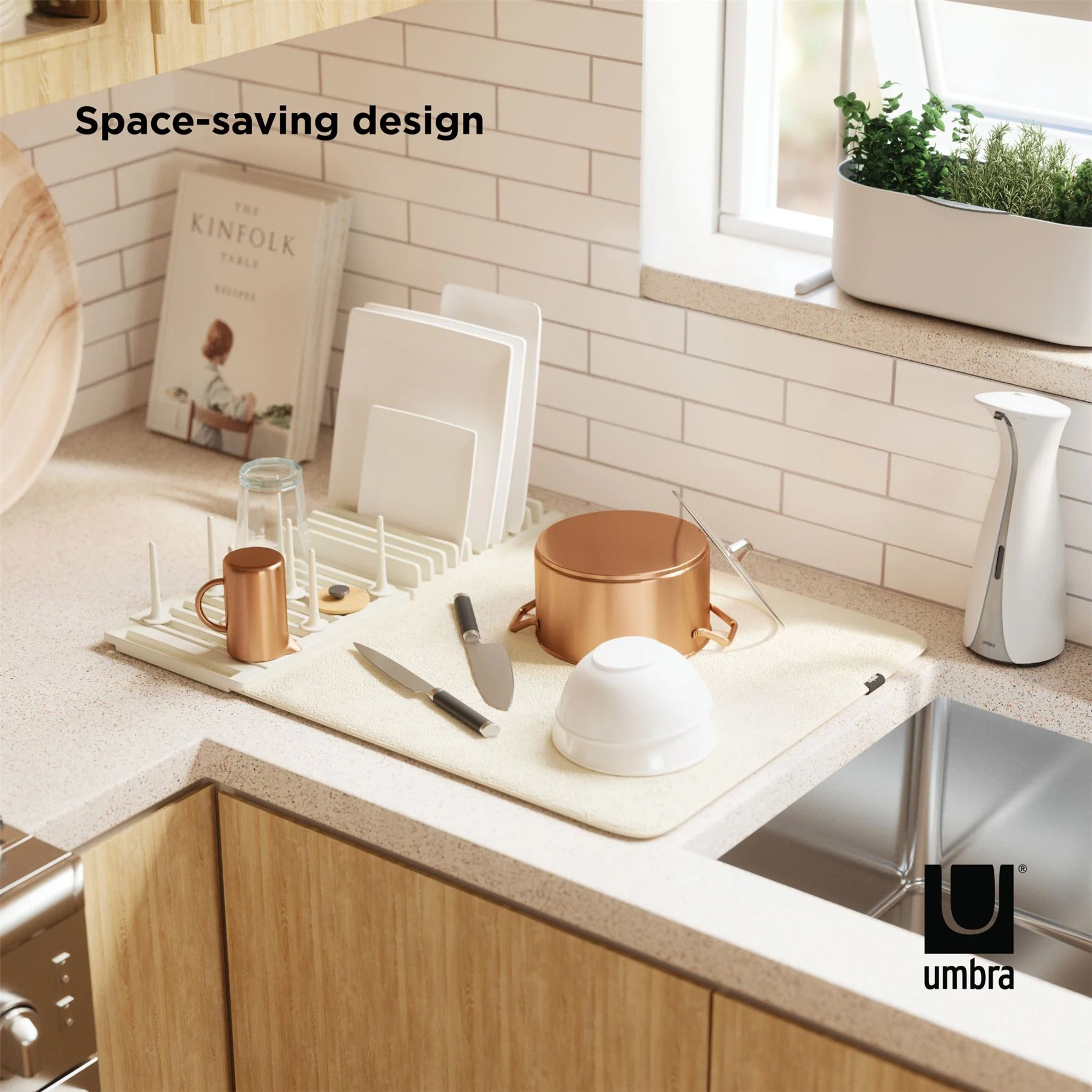 Umbra Udry Pack Away Dishrack with Drying Mat - Image 35