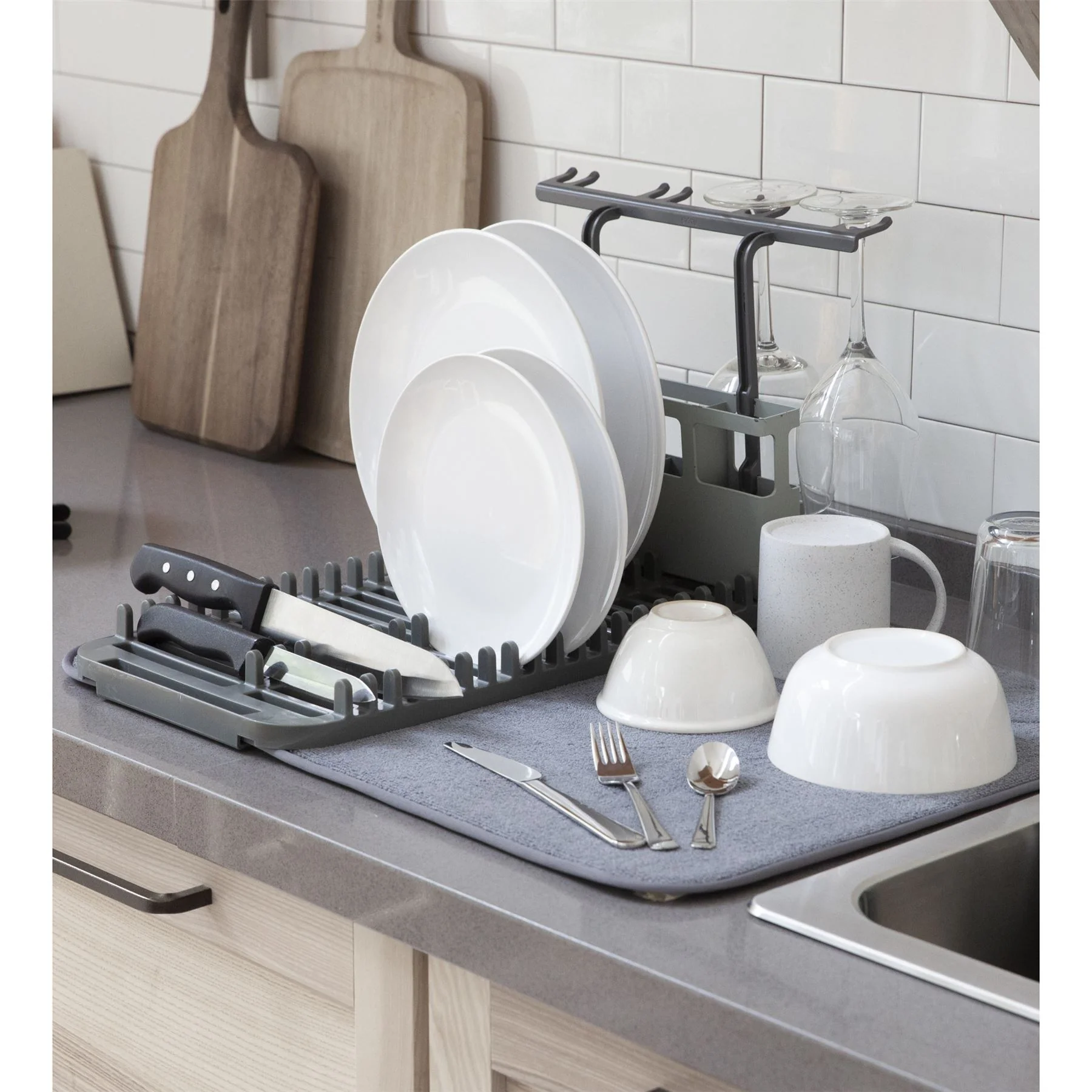Umbra Udry Pack Away Dishrack with Drying Mat - Image 59