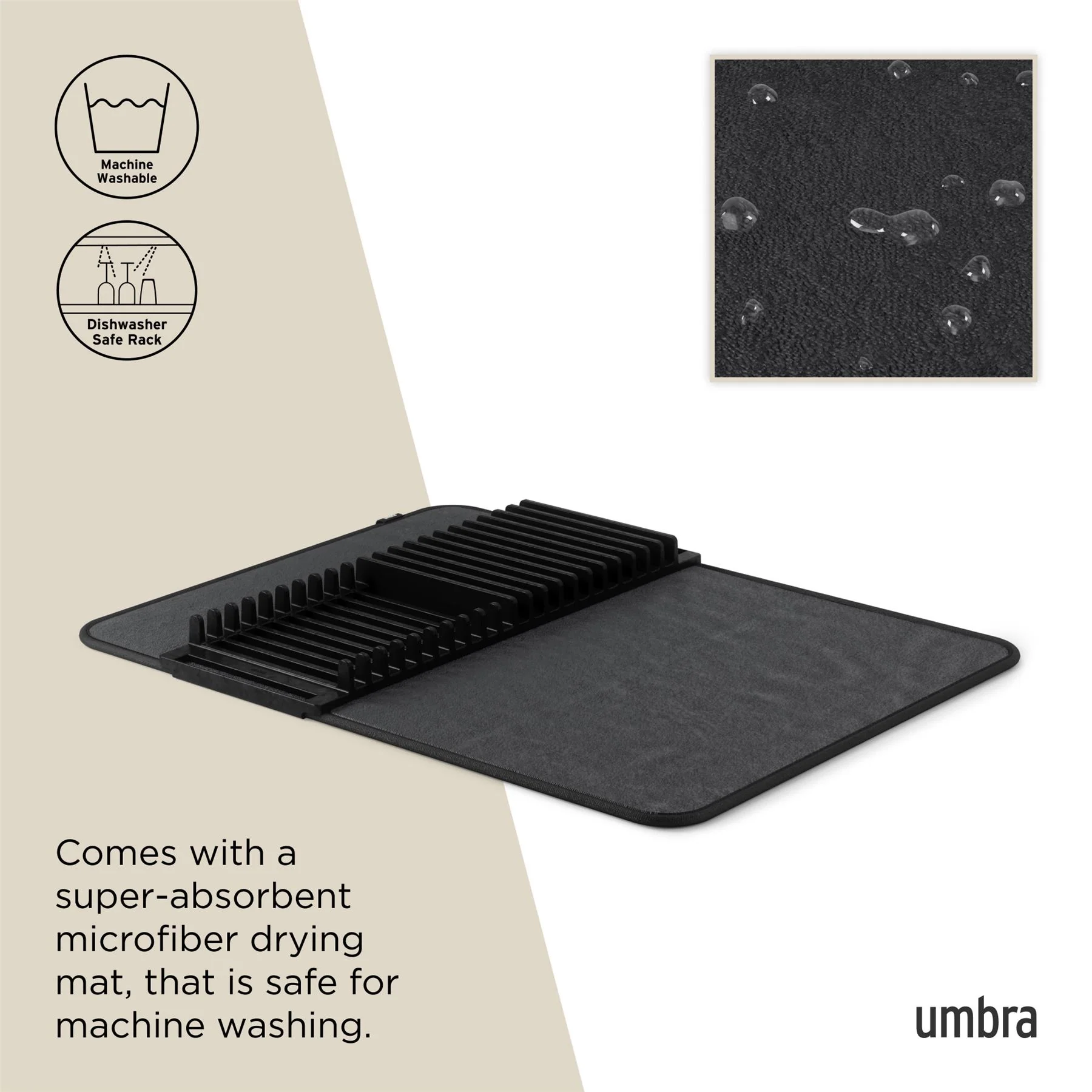 Umbra Udry Pack Away Dishrack with Drying Mat - Image 64