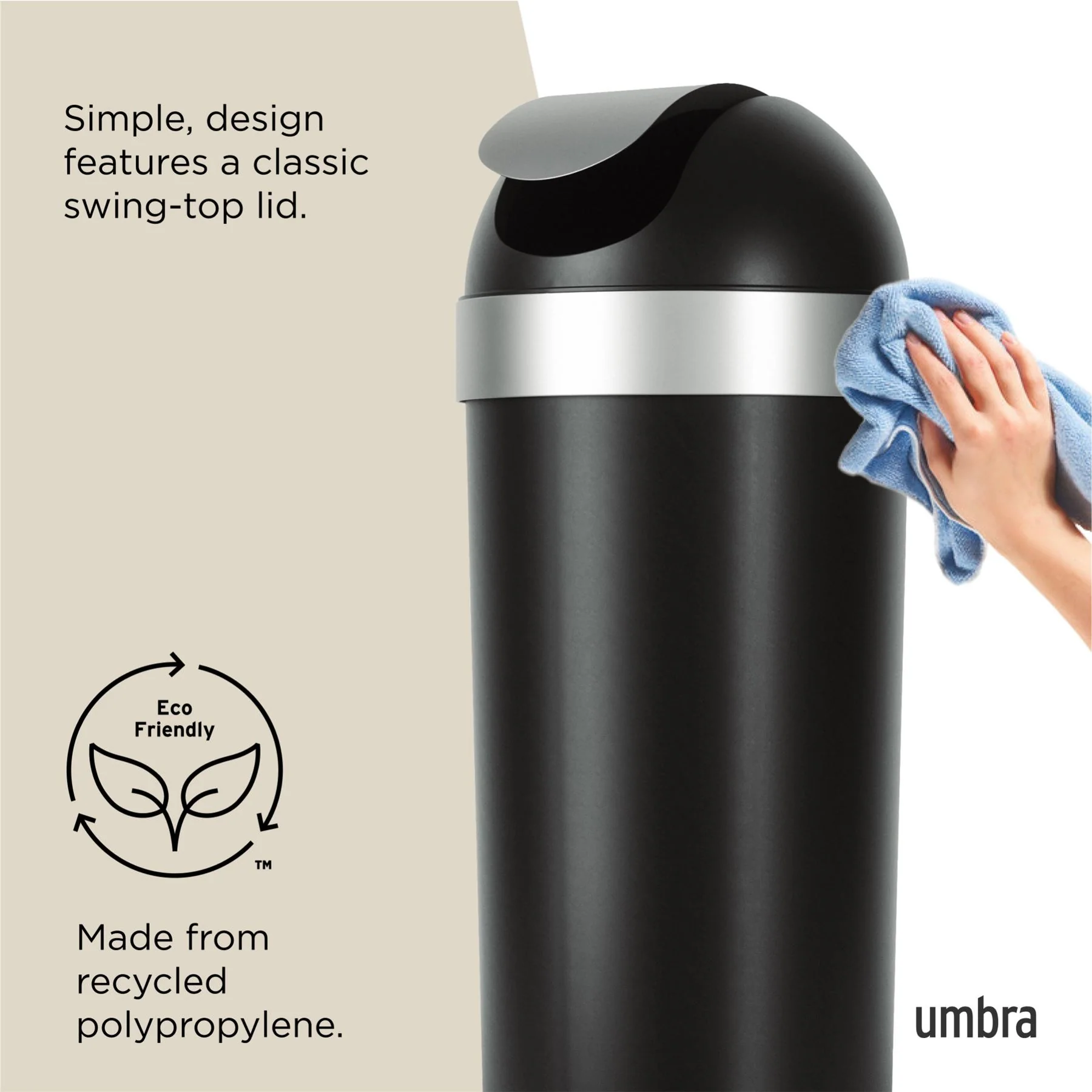 Umbra Venti Swing Top 62L Trash Can - Image 9